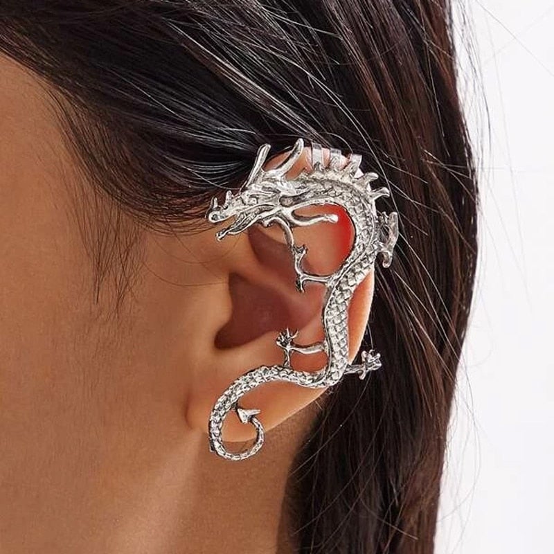 Charm™ | Srebrne kolczyki smoka