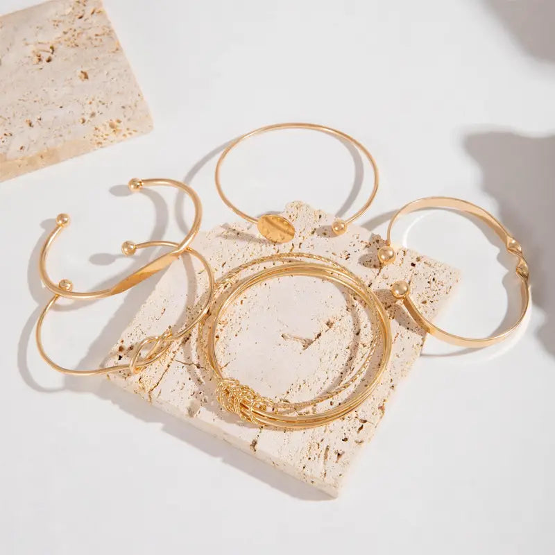 Zestaw bransoletek Knotted™ | Elegance Gold 