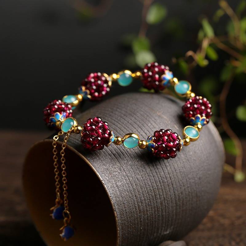 BerryStone™ | Bransoletka z jagodami z naturalnego kamienia 