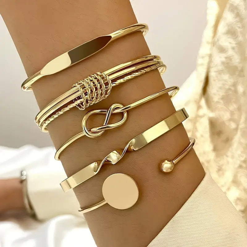 Zestaw bransoletek Knotted™ | Elegance Gold 