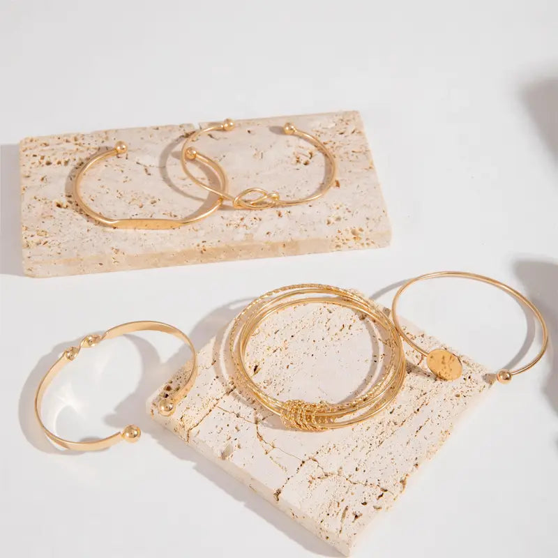 Zestaw bransoletek Knotted™ | Elegance Gold 