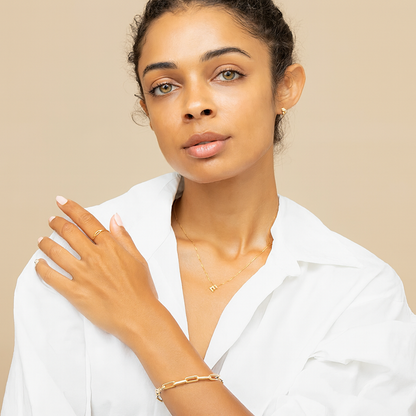 LoveNote™ | Złoty naszyjnik z inicjałem 