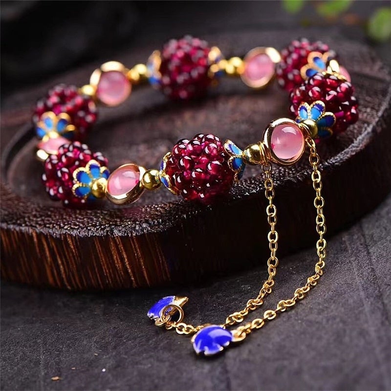 BerryStone™ | Bransoletka z jagodami z naturalnego kamienia 