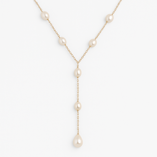 Evelina™ | Women's Vintage Hanging Pearl Necklace