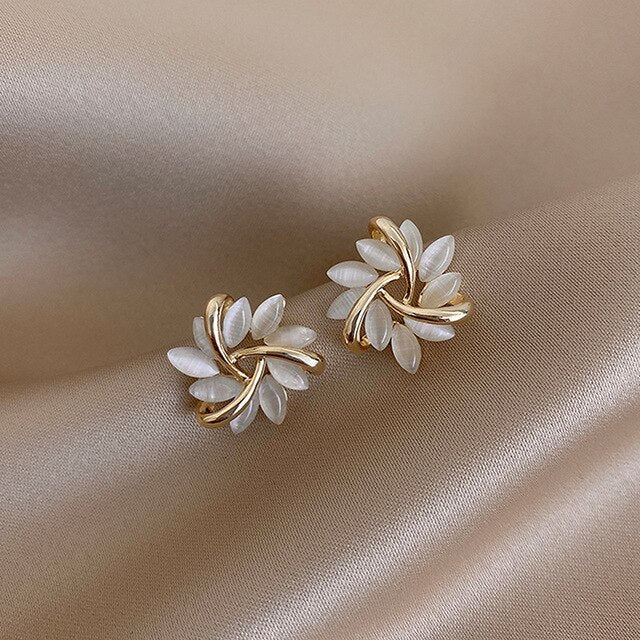 Lila™ | Eleganckie damskie kolczyki z białego opalu 