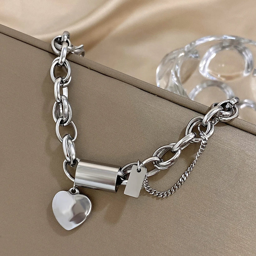 Heartened™ | Złota masywna bransoletka