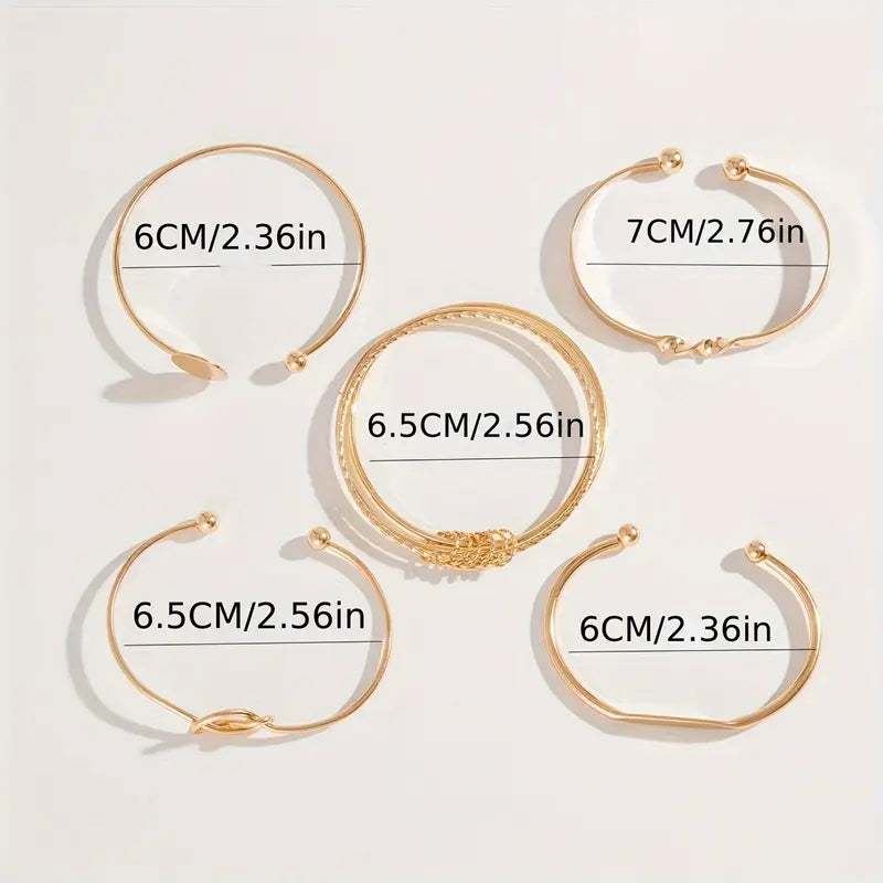 Zestaw bransoletek Knotted™ | Elegance Gold 