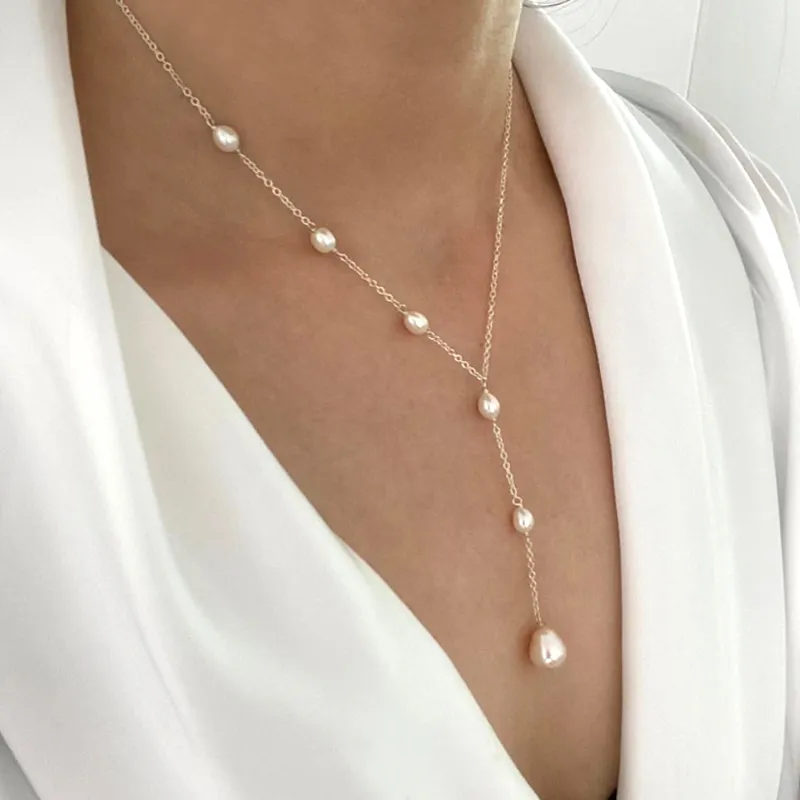 Evelina™ | Damski wiszący naszyjnik z pereł w stylu vintage 